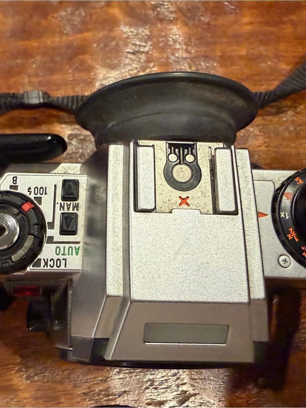 Pentax SLR Camera Body in Black and Silver